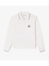 Women's CP Chouli Collar Half Zip Up Knit Top Off White - LACOSTE - BALAAN 2