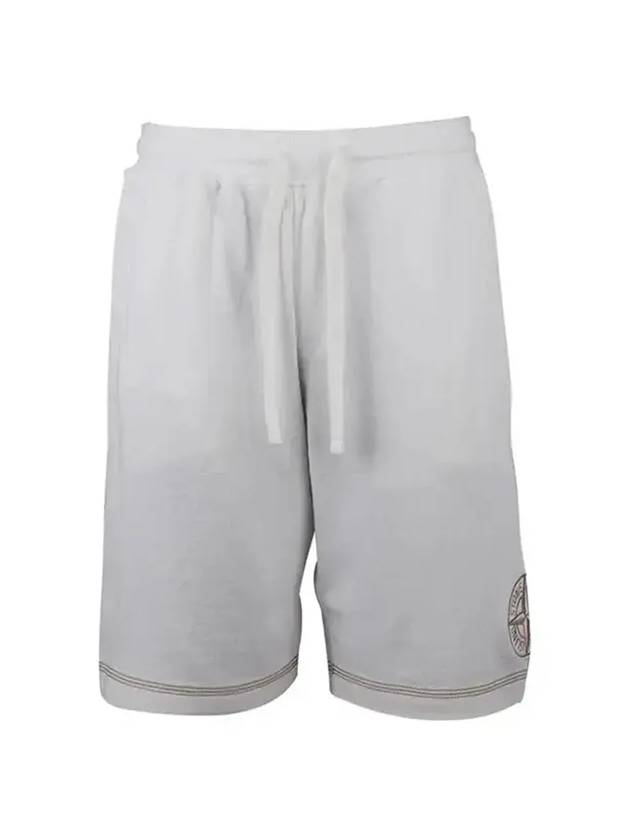 Men's Bermuda Logo Shorts White - STONE ISLAND - BALAAN 1