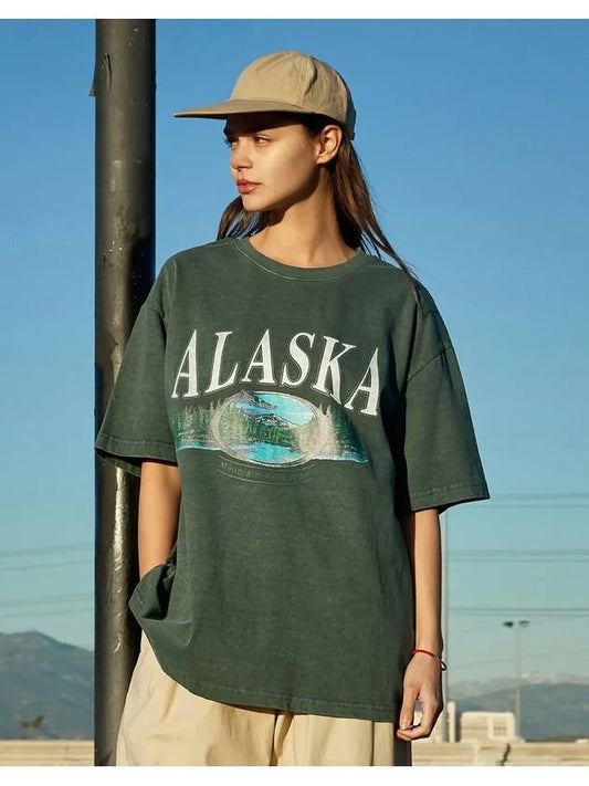 Alaska Pigment Short Sleeve TShirt Blue Green FST722 - FLUKE - BALAAN 1