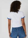 AU Australia OUTLINES LINGER Slim Fit Crop T Shirt ST1235012 White WOMENS - STUSSY - BALAAN 3