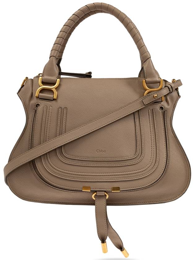 Chloé Handbag Marcie Double Medium, Women's, Beige - CHLOE - BALAAN 1