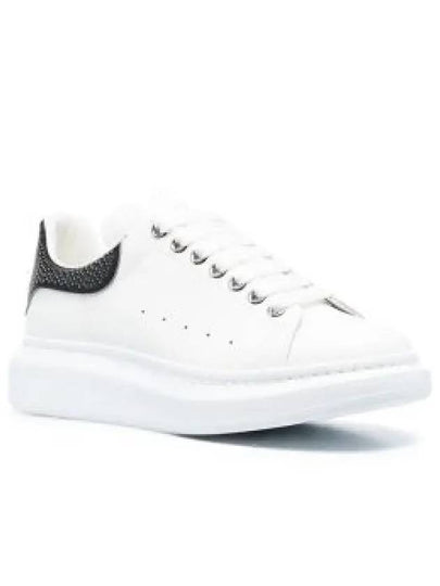 Black Tab Leather Low Top Sneakers White - ALEXANDER MCQUEEN - BALAAN 2