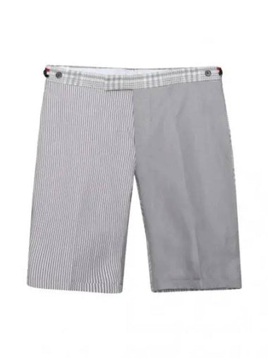 Low Rise Fun Mix Crispy Linen Side Tab Shorts Short Pants - THOM BROWNE - BALAAN 1