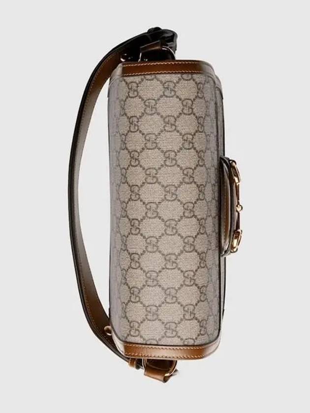 Horsebit 1955 GG Supreme Shoulder Bag Brown - GUCCI - BALAAN 4