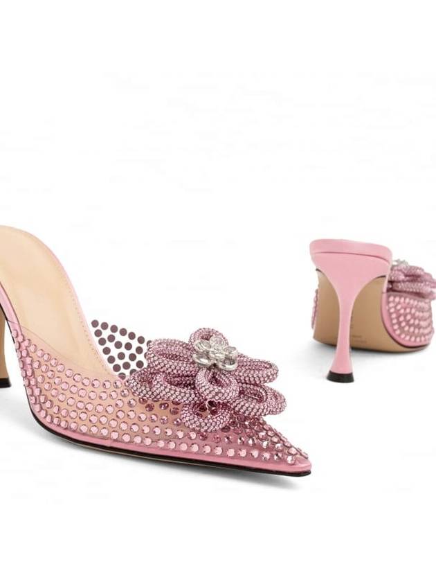 Mach & Mach Carrie 85 Crystal Flower PVC Mules, Brand Size 36 ( US Size 6 ) - MACH & MACH - BALAAN 3