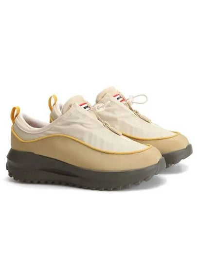 Travel Flow Zip Trainer Low Top Sneakers Canvas Cream - HUNTER - BALAAN 2