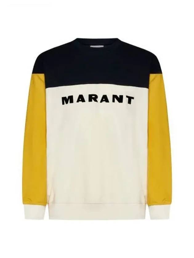 Afton Logo Cotton Sweatshirt Yellow - ISABEL MARANT - BALAAN 2