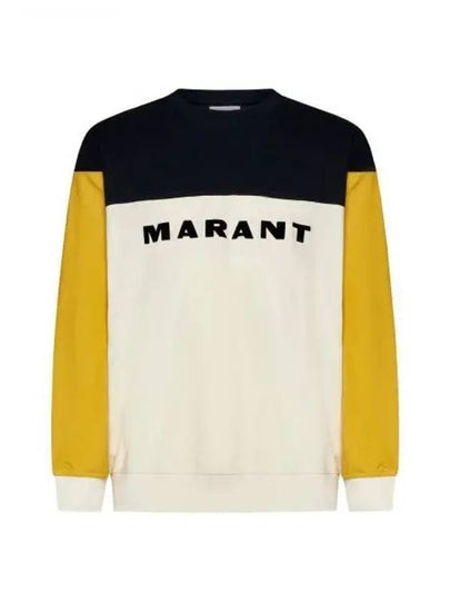 Afton Logo Cotton Sweatshirt Yellow - ISABEL MARANT - BALAAN 2