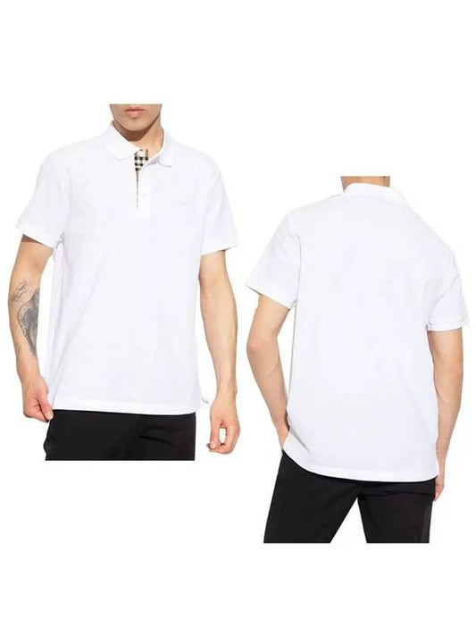 Monogram Motif Polo Shirt White - BURBERRY - BALAAN 2