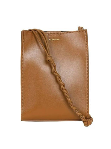 Tangle Smooth Leather Small Cross Bag Brown - JIL SANDER - BALAAN 1