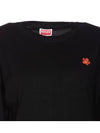 Boke Flower Crest Embroidered Wool Knit Top Black - KENZO - BALAAN 5