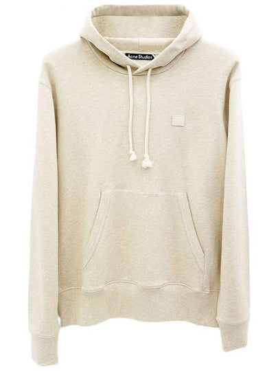 Face Patch Cotton Hoodie Oatmeal Melange - ACNE STUDIOS - BALAAN 2