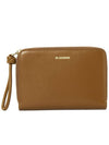 Around Zipper Leather Half Wallet Brown - JIL SANDER - BALAAN 2