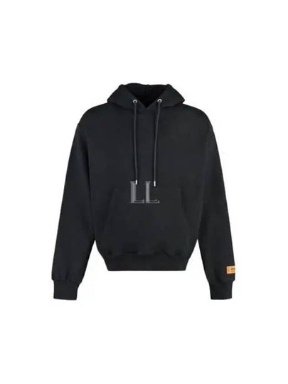 Logo Patch Drawstring Hoodie Black - HERON PRESTON - BALAAN 2