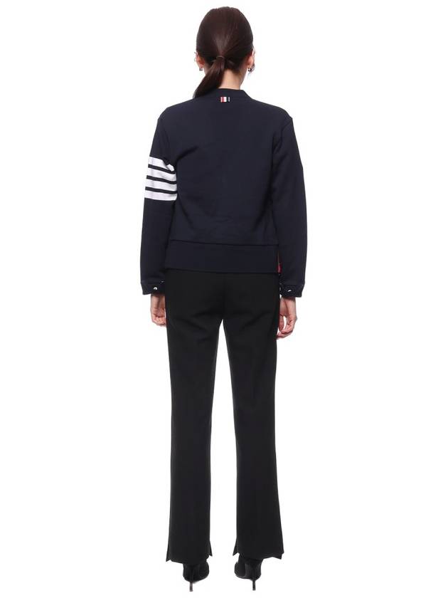 4-Bar Loopback Jersey Cardigan Navy - THOM BROWNE - BALAAN 6