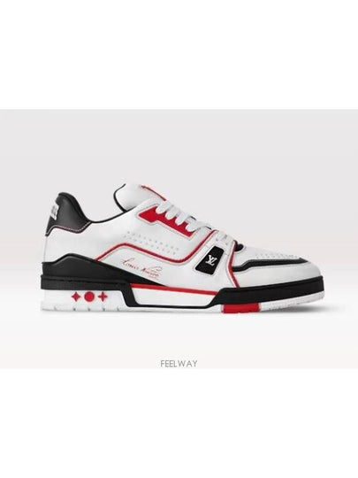 LV Trainer Low Top Sneakers Black Red - LOUIS VUITTON - BALAAN 2