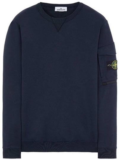 Waffen Patch Zipper Pocket Sweatshirt Avio Blue - STONE ISLAND - BALAAN 2