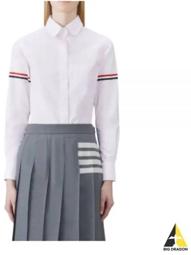 Women's Armband University Striped Oxford Shirt Light Pink - THOM BROWNE - BALAAN 2