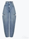 Women's Cut Out 5 Pocket Jeans Blue - MAISON MARGIELA - BALAAN 2