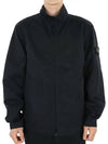 Hyper Dense Nylon Raso Zip Up Jacket Black - STONE ISLAND - BALAAN 3