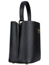 Panier Saffiano Leather Small Tote Bag Black - PRADA - BALAAN 5