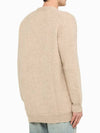 Stitch Alpaca Wool Knit Oversized Fit Cardigan Beige - MAISON MARGIELA - BALAAN 4