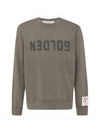 Fleece Reverse Logo Sweatshirt Khaki - GOLDEN GOOSE - BALAAN 2