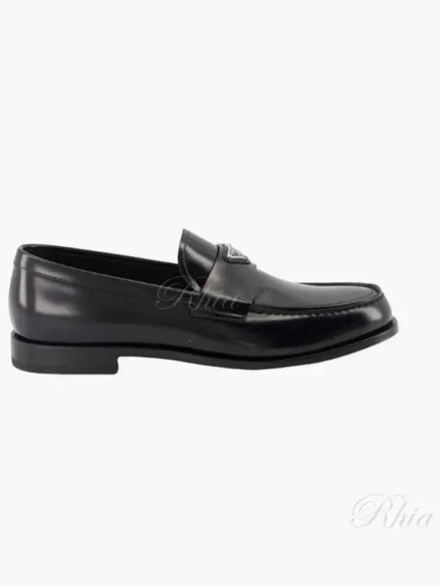 Brushed Leather Loafers Black - PRADA - BALAAN 2