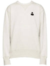 Mike Velvet Logo Sweatshirt Ecru - ISABEL MARANT - BALAAN 3