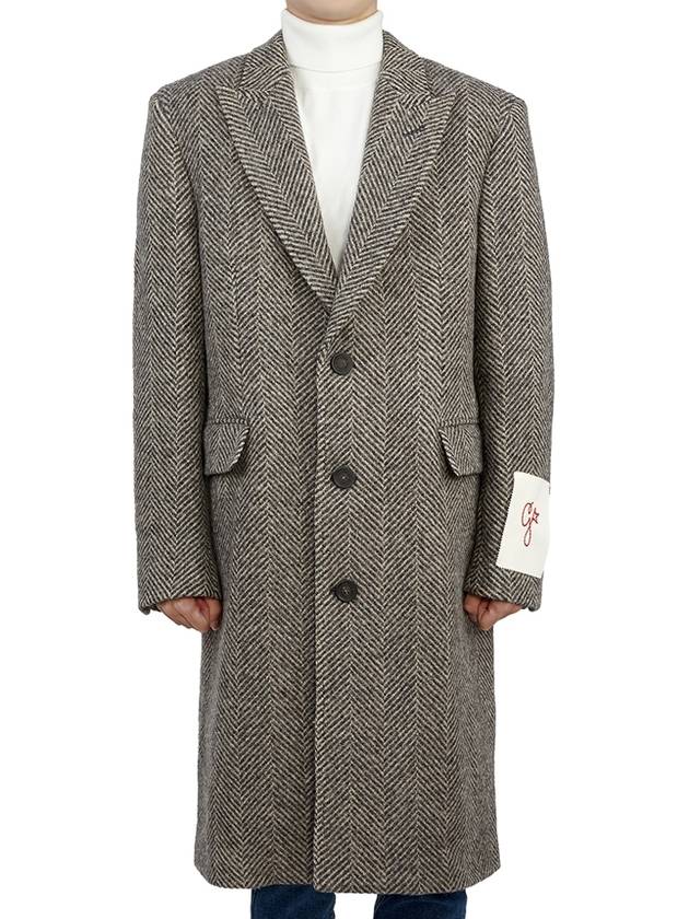 Sleeve Tag Single Coat Grey - GOLDEN GOOSE - BALAAN.