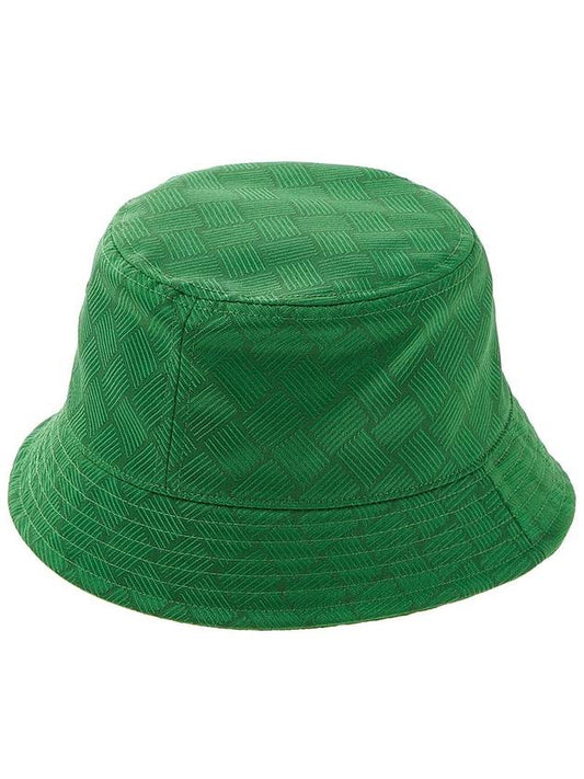 Intrecciato Pattern Bucket Hat Green - BOTTEGA VENETA - BALAAN.