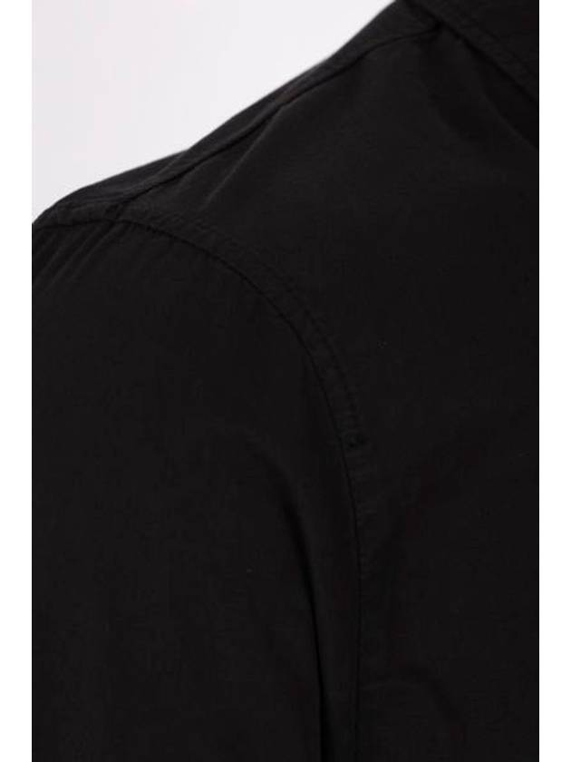 Organic Gabardine Over Long Sleeve Shirt Black - CP COMPANY - BALAAN 5