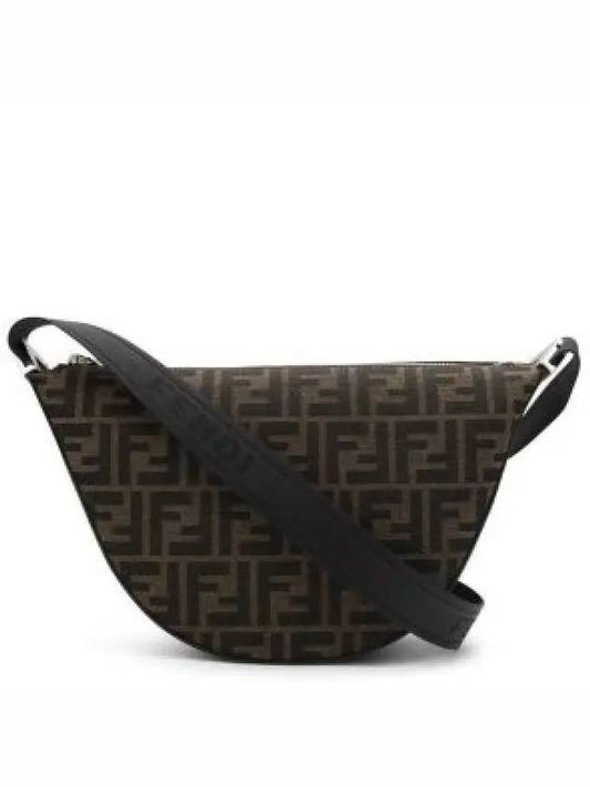 Melon FF Jacquard Small Shoulder Bag Brown - FENDI - BALAAN 2