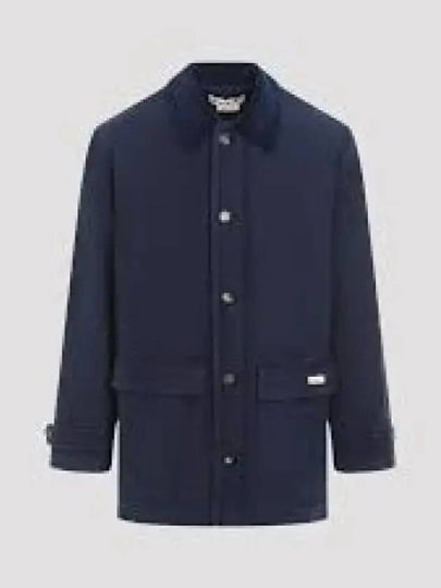 Logo Tag Trench Coat Navy - MARNI - BALAAN 2