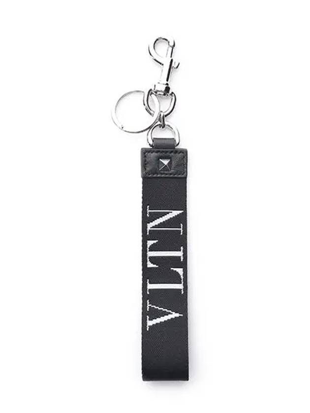 Logo Rockstud Key Ring Black - VALENTINO - BALAAN 2