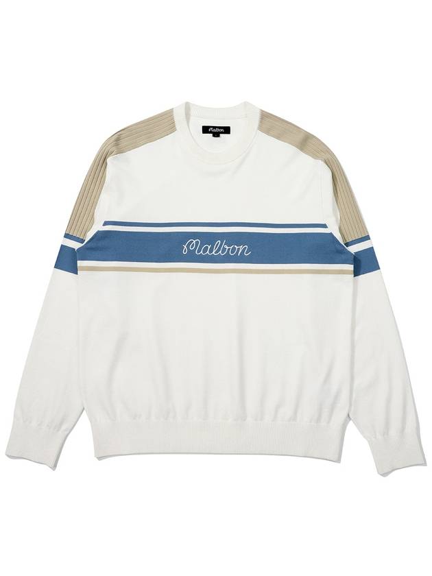 Color block signature knit OFF WHITE MAN - MALBON GOLF - BALAAN 1