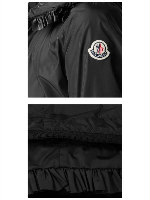 Lait Frill Neck Hooded Jacket Black - MONCLER - BALAAN 6