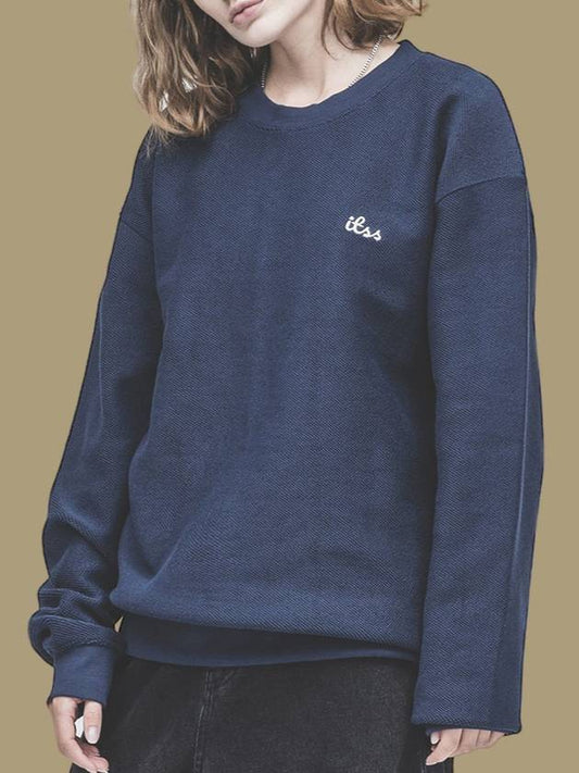 French terry overfit sweatshirt navy - IL TEMPO SELECT SHOP - BALAAN 2