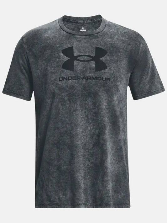 Wash Tonal Sports Style Short Sleeve T-Shirt Grey - UNDER ARMOUR - BALAAN 2