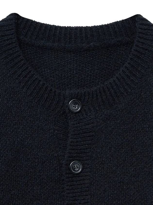 Alpaca Merino Daddy Cardigan Black - NOIRER - BALAAN 11