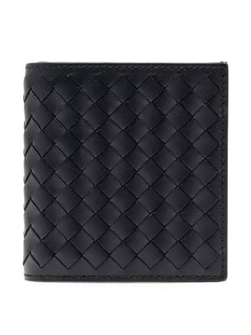 Intrecciato Small Folder Half Wallet Black - BOTTEGA VENETA - BALAAN 1