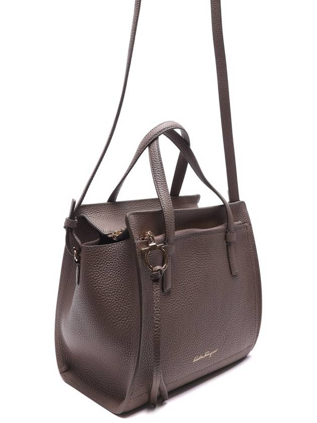 Amy Double Small Tote Bag Cumin - SALVATORE FERRAGAMO - BALAAN 4