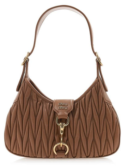 Materase Nappa Leather Hook Shoulder Bag Brown - MIU MIU - BALAAN 2