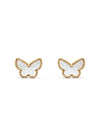 Sweet Alhambra Butterfly Earrings Gold White - VANCLEEFARPELS - BALAAN 1