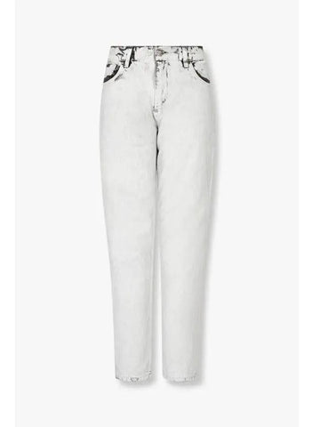 Women s Painted Denim Tapered Jeans White - PHILIPP PLEIN - BALAAN 1