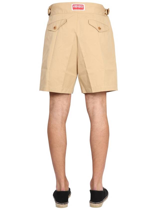 twill shorts beige - KENZO - BALAAN 5