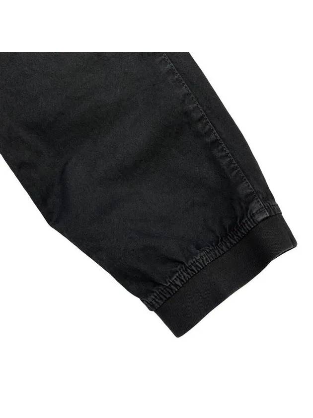 Stretch Cotton Cargo Straight Pants Black - STONE ISLAND - BALAAN 10