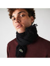 Wool Felt Cashmere Muffler Black - LACOSTE - BALAAN 3