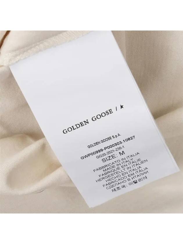 Lettering Logo Cotton Short Sleeve T-Shirt Beige - GOLDEN GOOSE - BALAAN 7