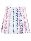 Women's Adina Print Pleated Skirt Pink Painted Bridge - J.LINDEBERG - BALAAN 2